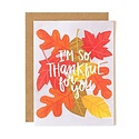 One Canoe Two Letterpress - OC I'm So Thankful for You Card