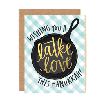 One Canoe Two Letterpress - OC 1 canoe 2 | Latke Love Hanukkah Card