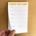 M. C. Pressure Here's The Plan Weekly Desk Notepad