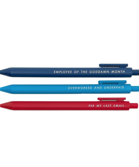 Tiny Hooray - TIH (formerly Little Goat, LG) Pens for Overworked: Set of 3