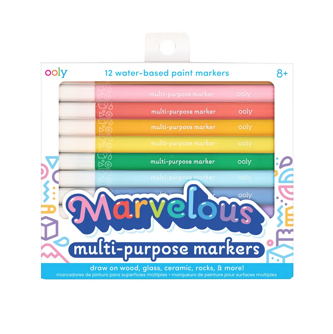 OOLY - OO Ooly- Marvelous Multi-Purpose Paint Markers, Set of 12