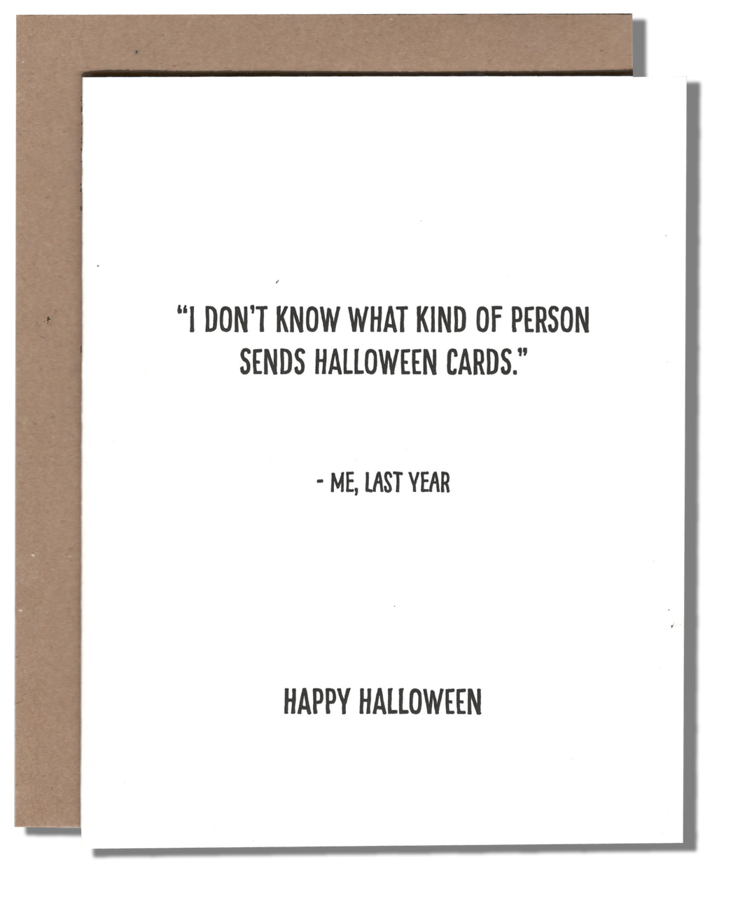 Power and Light Letterpress - PLL What Kind of Person Halloween Card