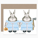 Dear Hancock - DH Shining Twins Bunnies Halloween Card