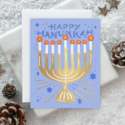 Idlewild Co - ID Starry Menorah Hanukkah Card