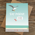 Modern Printed Matter - MPM Stay Positive Flying Crab Card