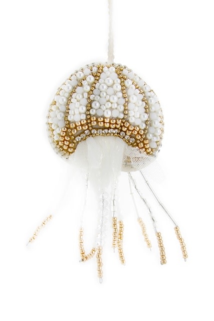 Cody Foster - COF Tinsel and Pearl Jellyfish Ornament
