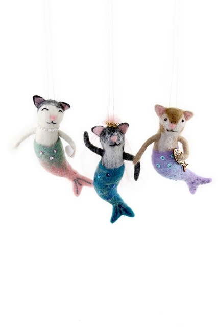 Cody Foster - COF Purr-maid Mermaid Cat Assorted Ornament