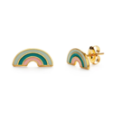 Amano Trading - AT 24k Gold Tropical Rainbow Stud Earrings