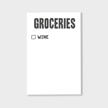 Power and Light Letterpress - PLL Groceries Wine Notepad