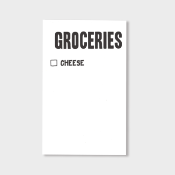 Power and Light Letterpress - PLL Groceries Cheese Notepad
