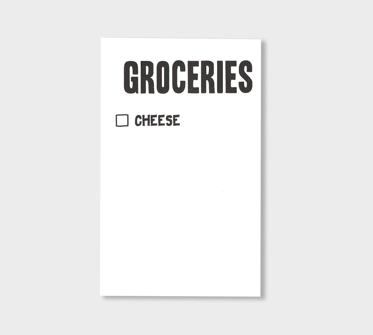 Power and Light Letterpress - PLL Groceries Cheese Notepad