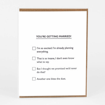 Power and Light Letterpress - PLL Marriage Multiple Choice Card