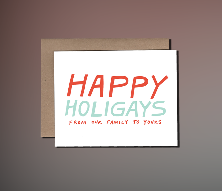 Power and Light Letterpress - PLL Holigays Family Holiday Card