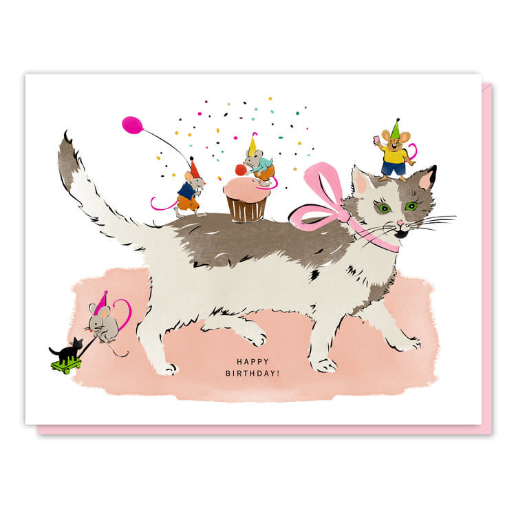 Driscoll Design - DRD Cat & Mouse Parade Birthday Card
