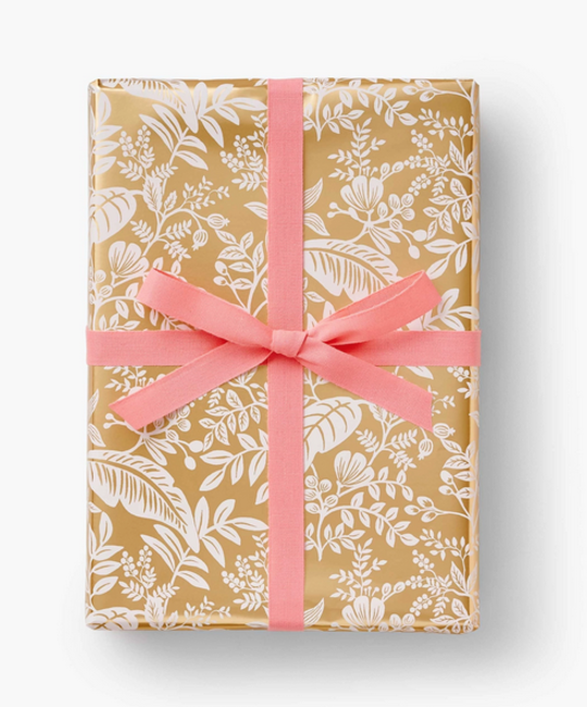 Rifle Paper Co - RP Rifle Paper Co - Canopy Gold Continuous Wrap Roll