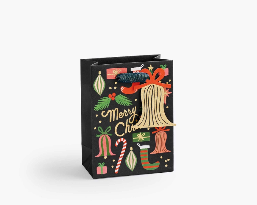 Rifle Paper Co - RP Rifle Paper Co - Deck the Halls Small Gift Bag