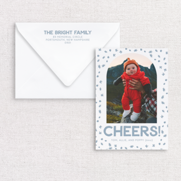Gus and Ruby Letterpress - GR Cheers Photo Custom Holiday Card