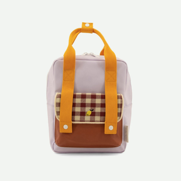 Sticky Lemon - STL Waterproof Nylon Gingham Backpack Small, chocolate sundae + daisy yellow + mauve lilac