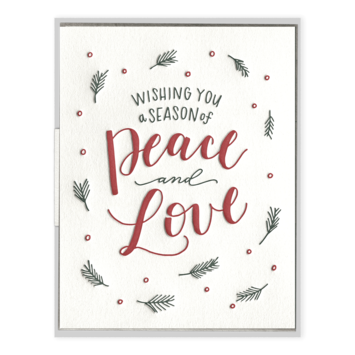 Ink Meets Paper - IMP A Season of Peace and Love, Set of 6 Holiday Cards