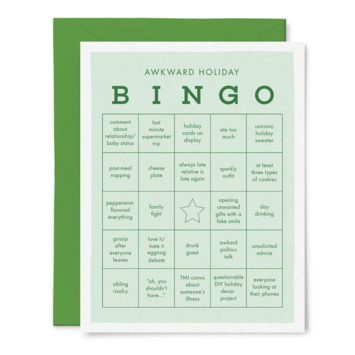 Tiny Hooray - TIH (formerly Little Goat, LG) Awkward Holiday Bingo Card