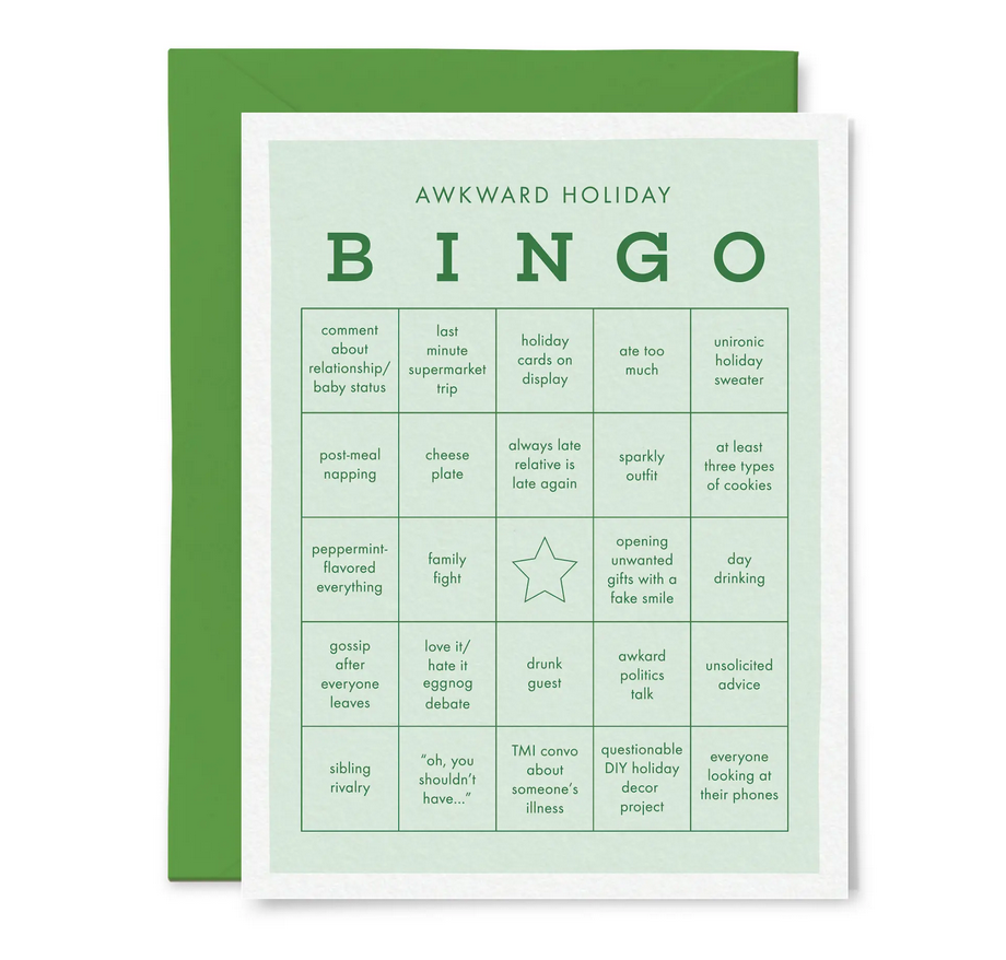 Tiny Hooray - TIH (formerly Little Goat, LG) Awkward Holiday Bingo Card