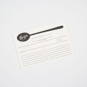 Rifle Paper Co - RP RP HGRC - Charcoal Spoon Recipe Cards, set of 12