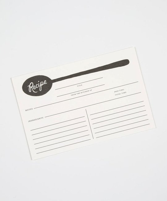 Rifle Paper Co - RP RP HGRC - Charcoal Spoon Recipe Cards, set of 12