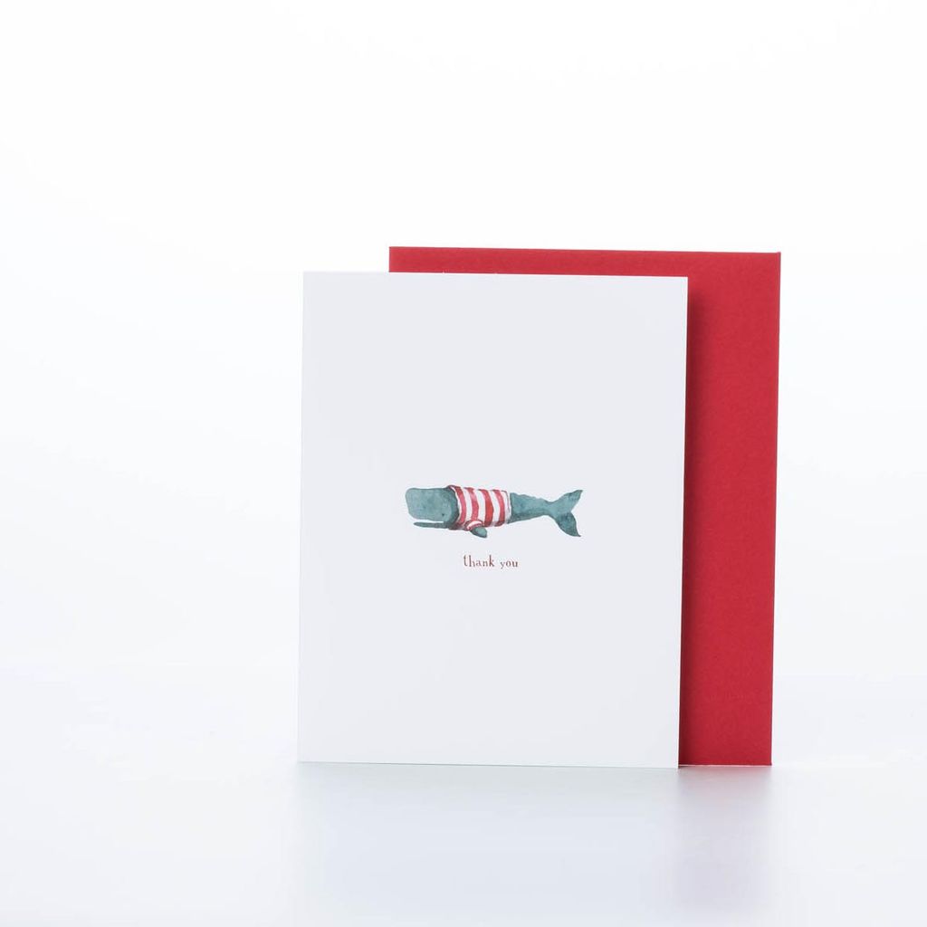 E. Frances Paper Studio - EF EFGCTY0002 - Stripey Whale Thanks