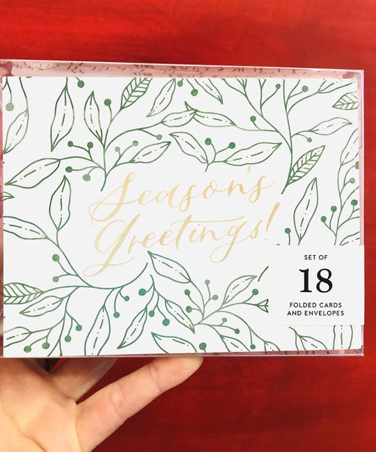 Gus and Ruby Letterpress - GR Gus & Ruby - Set of 18 Season's Greetings w/printed envelopes