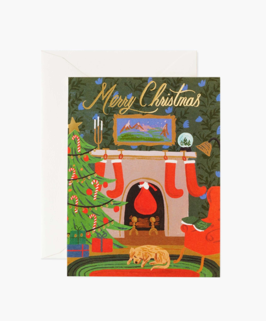 Rifle Paper Co - RP Rifle Paper Co. - Christmas Eve Scene Notes, Set of 8 Holiday Cards