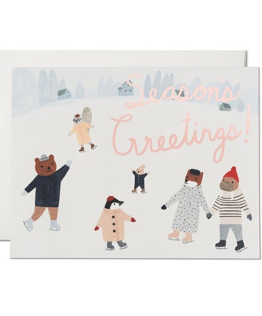 Red Cap Cards - RCC Ice Animals Foil Holiday Card