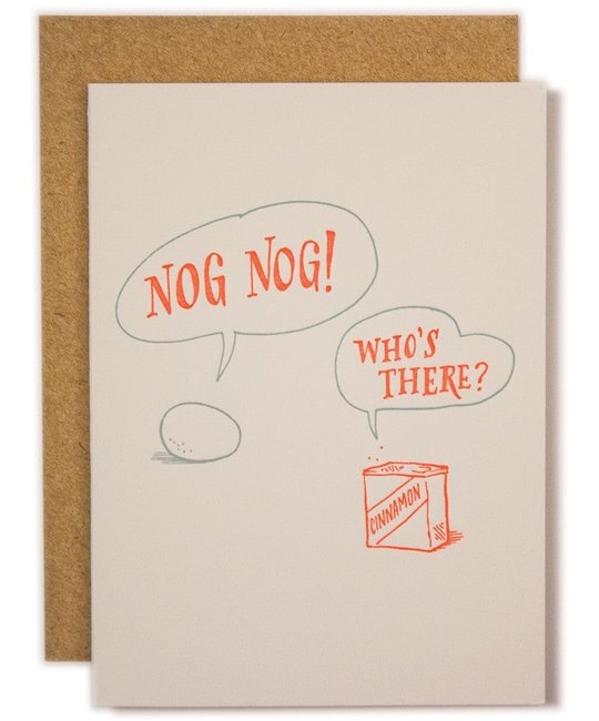 Ladyfingers Letterpress - LF Nog Nog Holiday Card