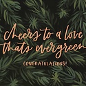 One Canoe Two Letterpress - OC Evergreen Wedding Congratulations Card