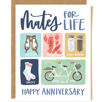 One Canoe Two Letterpress - OC Mates for Life Anniversary Card