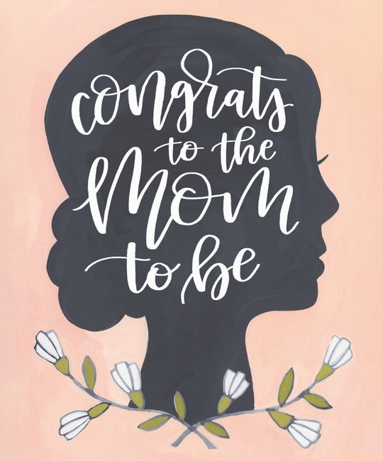 One Canoe Two Letterpress - OC Congrats to the Mom to Be Card