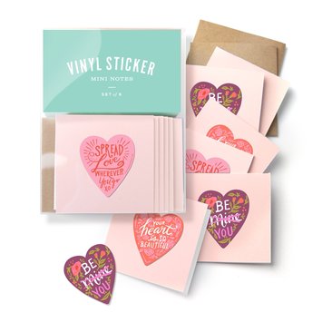 Inklings Paperie - INK Inklings - Sticker Mini Notes Valentine Hearts