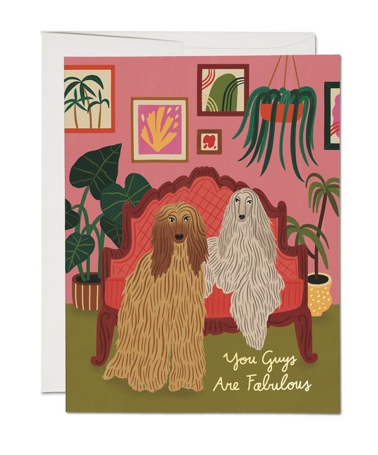 Red Cap Cards - RCC Afghan Dogs You Guys are Fabulous Card