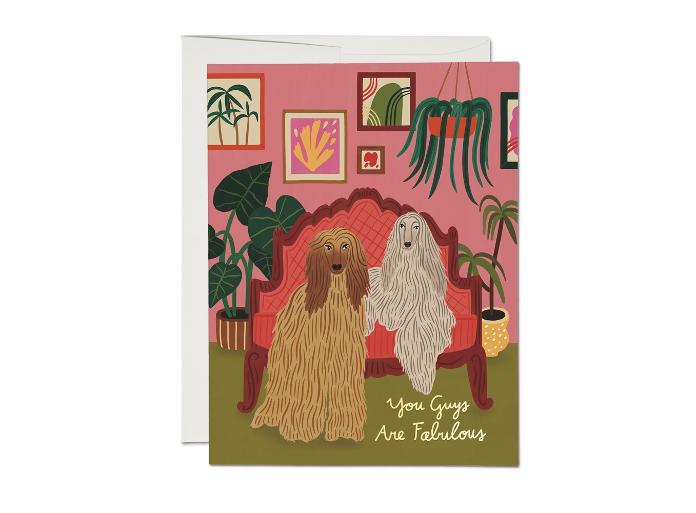 Red Cap Cards - RCC Afghan Dogs You Guys are Fabulous Card