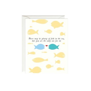 Paula & Waffle - PAW You are the Only One For Me Fish Card