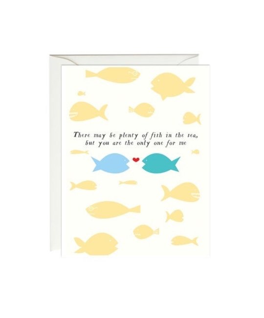 Paula & Waffle - PAW You are the Only One For Me Fish Card