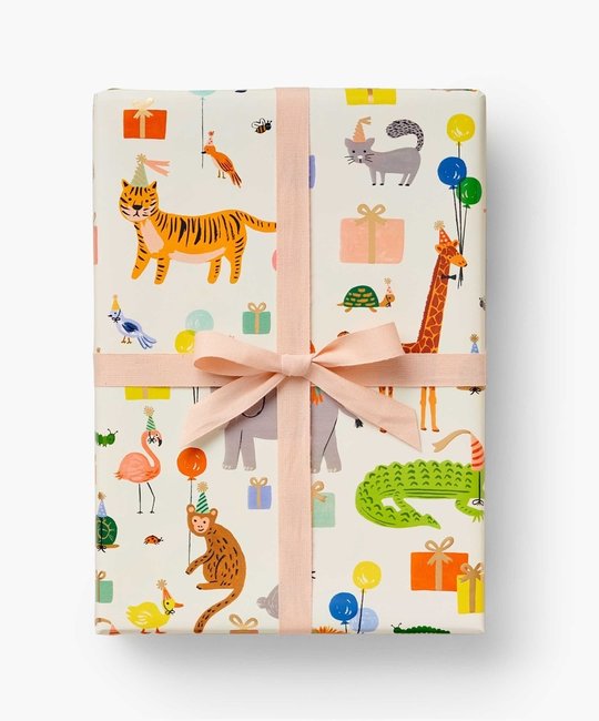 Rifle Paper Co - RP Rifle Paper Co. - Party Animals Continuous Wrap Roll