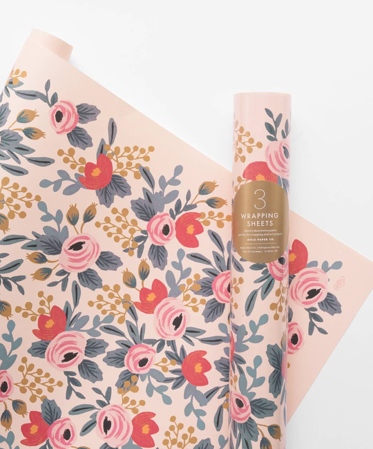 Rifle Paper Co - RP Rifle Paper Co. - Blushing Rosa Roll (3 19.5x27 Inch sheets)