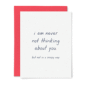 Tiny Hooray - TIH (formerly Little Goat, LG) Never Not Thinking about You Card