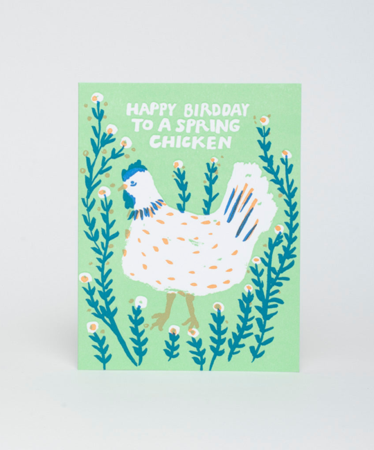 Egg Press - EP Egg Press - Spring Chicken Birthday Card