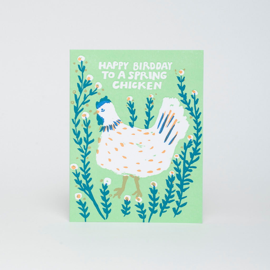 Egg Press - EP Egg Press - Spring Chicken Birthday Card