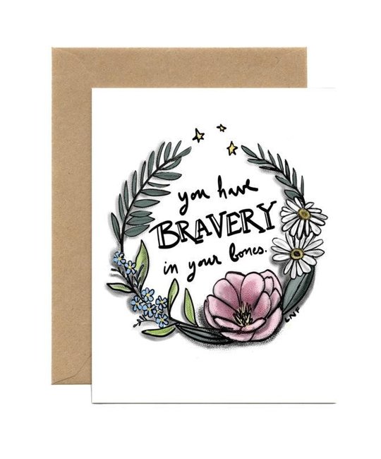 Tiny and Snail Bravery in Your Bones Card