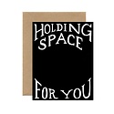 Tiny and Snail Holding Space Card