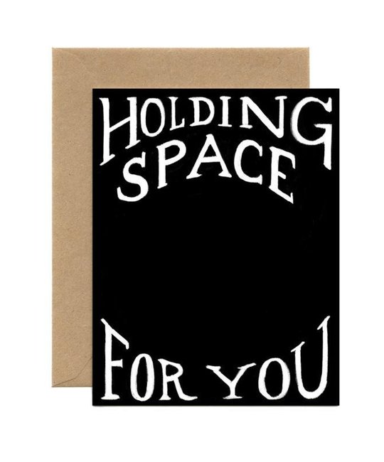 Tiny and Snail Holding Space Card