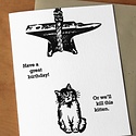 McBittersons - MCB Happy Birthday, Kill the Kitten Card