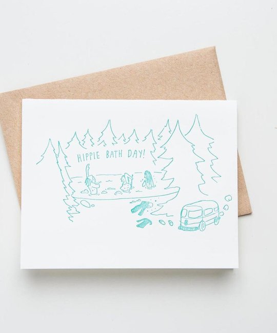 Ladyfingers Letterpress - LF Hippie Bath Day Birthday Card